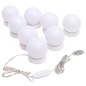 vidaXL Wandspiegel mit LED-Beleuchtung Rund Glas vidaXL Wandspiegel mit LED-Beleuchtung Rund Glas