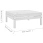 vidaXL 6-tlg. Garten-Lounge-Set Massivholz Kiefer Weiß vidaXL 6-tlg. Garten-Lounge-Set Massivholz Kiefer Weiß