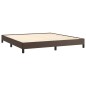 Bettgestell Braun 160x200 cm Kunstleder Bettgestell Braun 160x200 cm Kunstleder