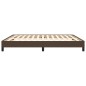 Bettgestell Braun 160x200 cm Kunstleder Bettgestell Braun 160x200 cm Kunstleder