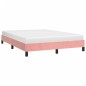 Bettgestell Rosa 140x190 cm Samt Bettgestell Rosa 140x190 cm Samt