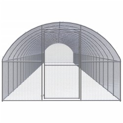 vidaXL Outdoor-Hühnerstall 3x24x2 m Verzinkter Stahl