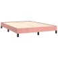 Bettgestell Rosa 140x190 cm Samt Bettgestell Rosa 140x190 cm Samt