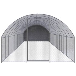 vidaXL Outdoor-Hühnerstall 3x16x2 m Verzinkter Stahl
