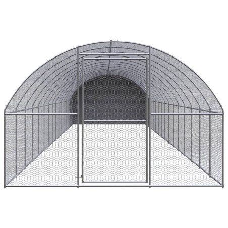 vidaXL Outdoor-Hühnerstall 3x16x2 m Verzinkter Stahl
