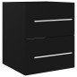 vidaXL Waschbeckenunterschrank mit Einbaubecken Schwarz Holzwerkstoff vidaXL Waschbeckenunterschrank mit Einbaubecken Schwarz Holzwerkstoff