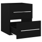 vidaXL Waschbeckenunterschrank mit Einbaubecken Schwarz Holzwerkstoff vidaXL Waschbeckenunterschrank mit Einbaubecken Schwarz Holzwerkstoff