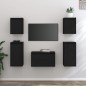 vidaXL TV-Schränke 5 Stk. Schwarz Massivholz Kiefer vidaXL TV-Schränke 5 Stk. Schwarz Massivholz Kiefer