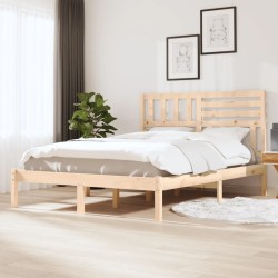 vidaXL Massivholzbett Kiefer 140x190 cm