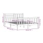 vidaXL Massivholzbett Weiß 150x200 cm vidaXL Massivholzbett Weiß 150x200 cm