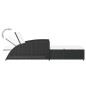 vidaXL Sonnenliege mit Cremeweißer Auflage Poly Rattan Schwarz vidaXL Sonnenliege mit Cremeweißer Auflage Poly Rattan Schwarz