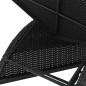 vidaXL Sonnenliege mit Cremeweißer Auflage Poly Rattan Schwarz vidaXL Sonnenliege mit Cremeweißer Auflage Poly Rattan Schwarz