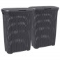 Curver Wäschekorb mit Deckel Style 2x40L Anthrazit Curver Wäschekorb mit Deckel Style 2x40L Anthrazit