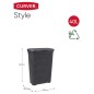 Curver Wäschekorb mit Deckel Style 2x40L Anthrazit Curver Wäschekorb mit Deckel Style 2x40L Anthrazit