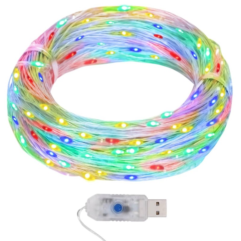 vidaXL LED-Lichterdraht 40 m 400 LED Mehrfarbig 8 Funktionen vidaXL LED-Lichterdraht 40 m 400 LED Mehrfarbig 8 Funktionen