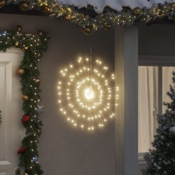 vidaXL Weihnachtsbeleuchtungen Feuerwerk 2 Stk. 140 LEDs Warmweiß 17cm