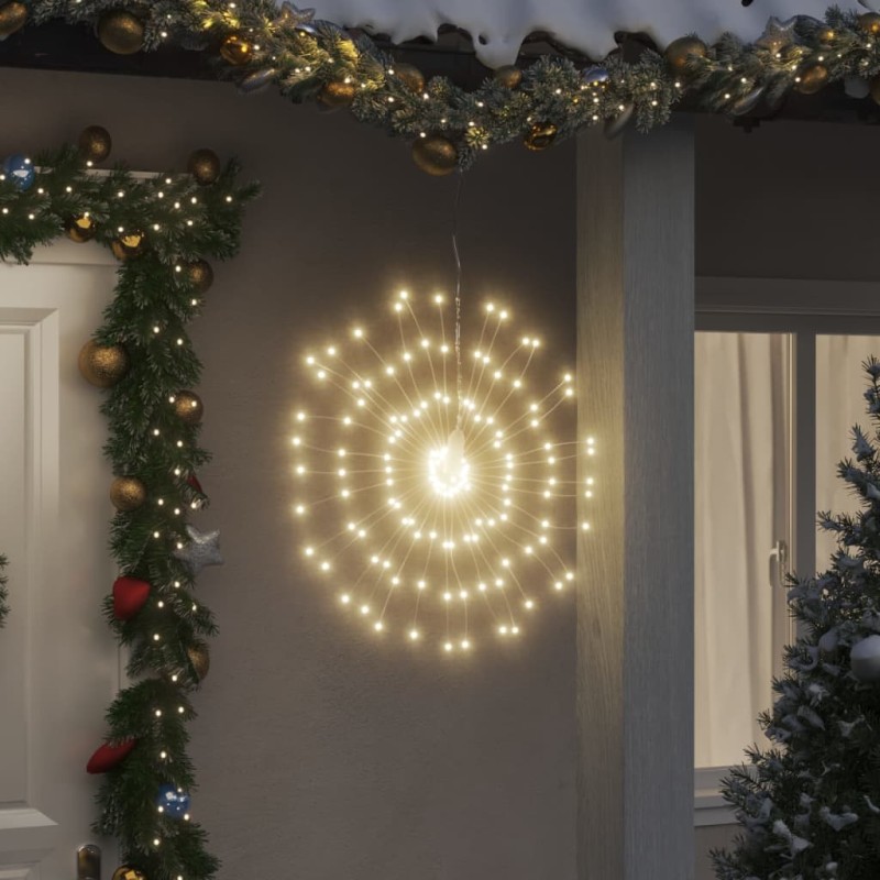 vidaXL Weihnachtsbeleuchtungen Feuerwerk 2 Stk. 140 LEDs Warmweiß 17cm vidaXL Weihnachtsbeleuchtungen Feuerwerk 2 Stk. 140 LEDs Warmweiß 17cm