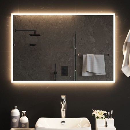 vidaXL LED-Badspiegel 90x60 cm
