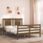 vidaXL Massivholzbett mit Kopfteil Honigbraun 120x200 cm vidaXL Massivholzbett mit Kopfteil Honigbraun 120x200 cm