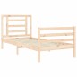 vidaXL Massivholzbett mit Kopfteil 100x200 cm vidaXL Massivholzbett mit Kopfteil 100x200 cm