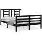 vidaXL Massivholzbett mit Kopfteil Schwarz 120x200 cm vidaXL Massivholzbett mit Kopfteil Schwarz 120x200 cm