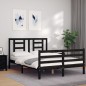 vidaXL Massivholzbett mit Kopfteil Schwarz 120x200 cm vidaXL Massivholzbett mit Kopfteil Schwarz 120x200 cm
