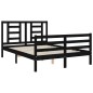 vidaXL Massivholzbett mit Kopfteil Schwarz 120x200 cm vidaXL Massivholzbett mit Kopfteil Schwarz 120x200 cm