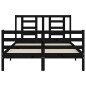 vidaXL Massivholzbett mit Kopfteil Schwarz 120x200 cm vidaXL Massivholzbett mit Kopfteil Schwarz 120x200 cm