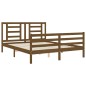 vidaXL Massivholzbett mit Kopfteil Honigbraun 160x200 cm vidaXL Massivholzbett mit Kopfteil Honigbraun 160x200 cm