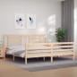 vidaXL Massivholzbett mit Kopfteil vidaXL Massivholzbett mit Kopfteil