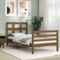 vidaXL Massivholzbett mit Kopfteil Honigbraun 90x200 cm vidaXL Massivholzbett mit Kopfteil Honigbraun 90x200 cm