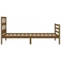 vidaXL Massivholzbett mit Kopfteil Honigbraun 90x200 cm vidaXL Massivholzbett mit Kopfteil Honigbraun 90x200 cm