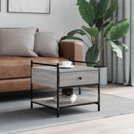 vidaXL Couchtisch Grau Sonoma 50x50x50 cm Holzwerkstoff