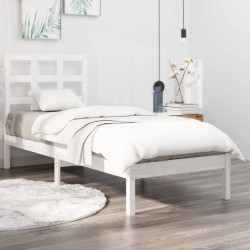 vidaXL Massivholzbett Weiß 75x190 cm