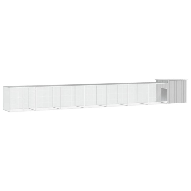 vidaXL Hühnerkäfig Grau 700x91x100 cm Verzinkter Stahl vidaXL Hühnerkäfig Grau 700x91x100 cm Verzinkter Stahl