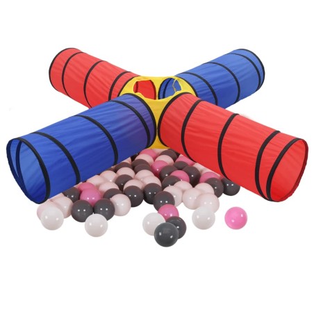 vidaXL Spieltunnel mit 250 Bällen Mehrfarbig