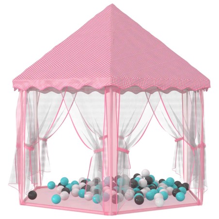 vidaXL Prinzessin-Spielzelt mit 250 Bällen Rosa 133x140 cm