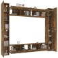 vidaXL 8-tlg. TV-Schrank-Set Räuchereiche Holzwerkstoff vidaXL 8-tlg. TV-Schrank-Set Räuchereiche Holzwerkstoff
