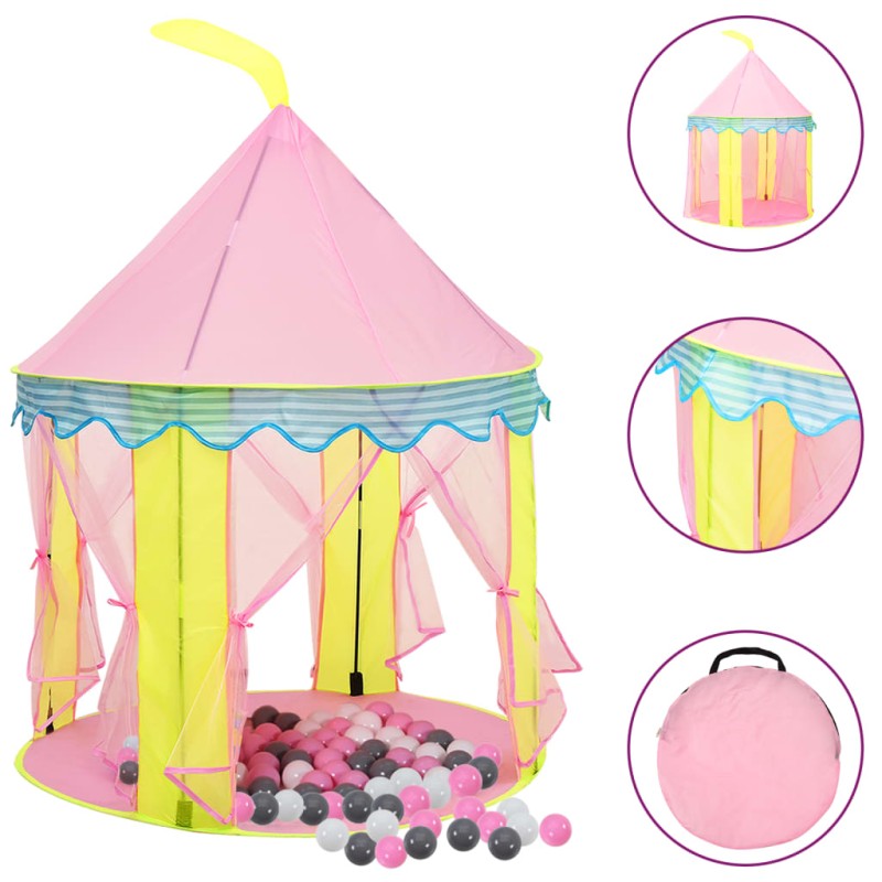 vidaXL Kinder-Spielzelt mit 250 Bällen Rosa 100x100x127 cm vidaXL Kinder-Spielzelt mit 250 Bällen Rosa 100x100x127 cm