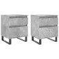 vidaXL Nachttische 2 Stk. Betongrau 40x35x50 cm Holzwerkstoff vidaXL Nachttische 2 Stk. Betongrau 40x35x50 cm Holzwerkstoff