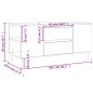 vidaXL Couchtisch Braun Eichen-Optik 102x44,5x50 cm Holzwerkstoff vidaXL Couchtisch Braun Eichen-Optik 102x44,5x50 cm Holzwerkstoff