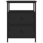 vidaXL Nachttische 2 Stk. Schwarz 44x45x60 cm Holzwerkstoff
