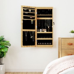 vidaXL Spiegel-Schmuckschrank mit LED-Beleuchtung Wandmontage