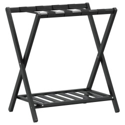 vidaXL Gepäckablage Schwarz 68x38x58 cm Bambus