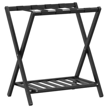 vidaXL Gepäckablage Schwarz 68x38x58 cm Bambus