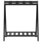 vidaXL Gepäckablage Schwarz 68x38x58 cm Bambus