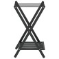 vidaXL Gepäckablage Schwarz 68x38x58 cm Bambus