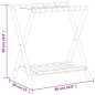 vidaXL Gepäckablage Schwarz 68x38x58 cm Bambus