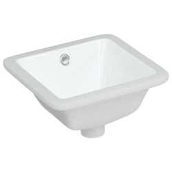 vidaXL Waschbecken Weiß 30,5x27x14 cm Rechteckig Keramik
