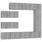 vidaXL 7-tlg. TV-Schrank-Set Grau Sonoma Holzwerkstoff vidaXL 7-tlg. TV-Schrank-Set Grau Sonoma Holzwerkstoff